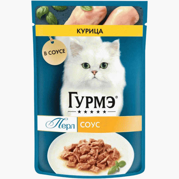 Корм Гурмэ Перл курица в соусе для кошек 75 г - в магазине «Чижик»