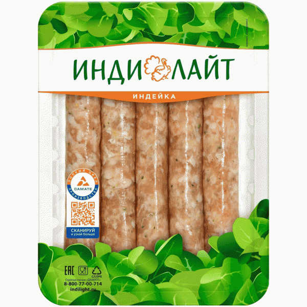 Колбаски Индилайт Барбекю из индейки 350г - в магазине «Чижик»