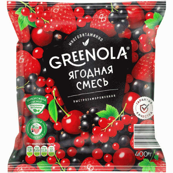 Смесь GREENOLA ягодная замороженная 400г - в магазине «Чижик»