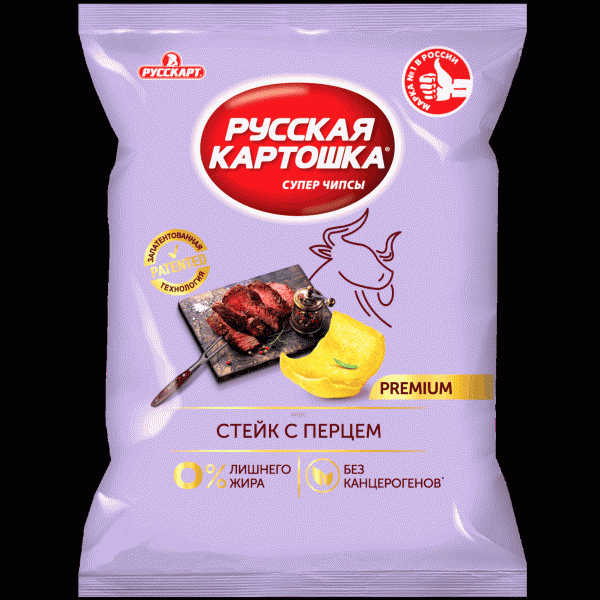 Чипсы Русская Картошка Стейк с перцем 105г - в магазине «Чижик»