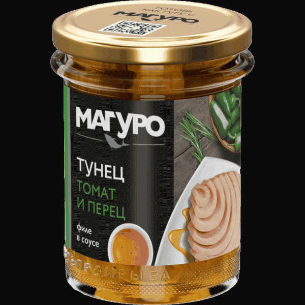 Филе тунца Магуро полосатого Томат и перец в соусе 200г - в магазине «Чижик»