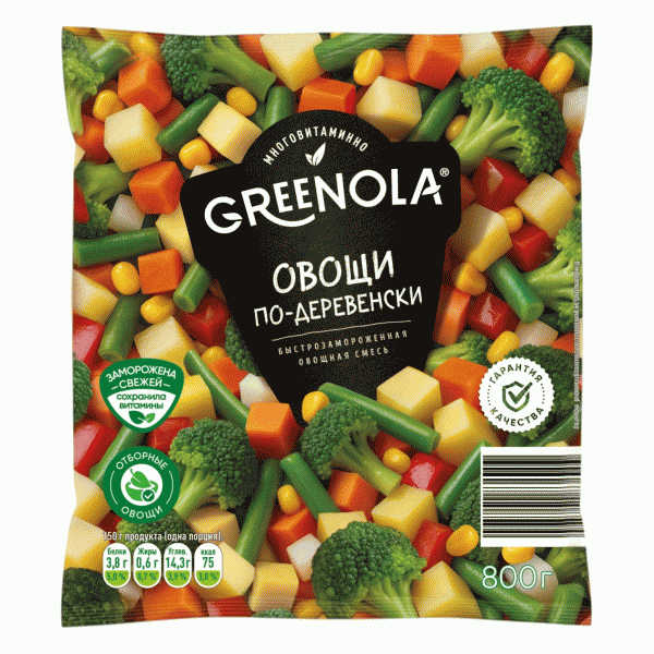 Смесь GREENOLA Овощи по-деревенски зам. 800г - в магазине «Чижик»