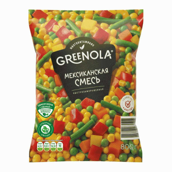 Смесь GREENOLA Мексиканская зам. 800г - в магазине «Чижик»