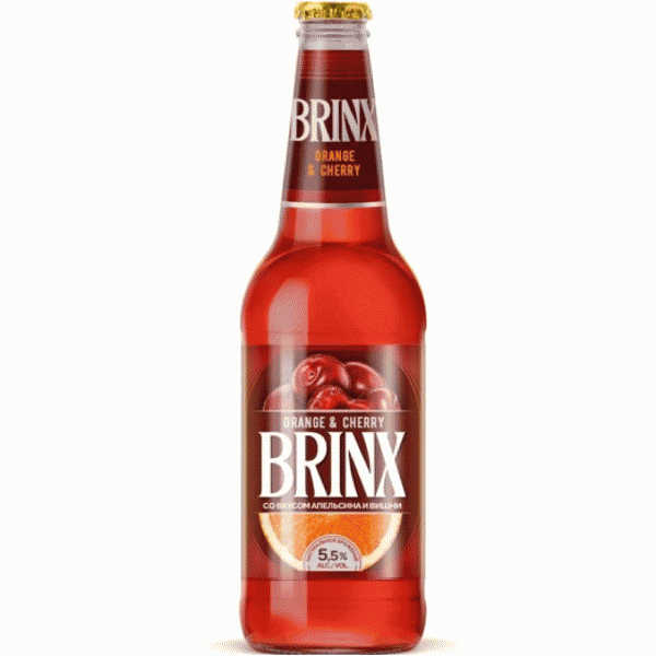 Напиток пивной BRINX со вк. апельсина и вишни 5,5% 0,45л - в магазине «Чижик»