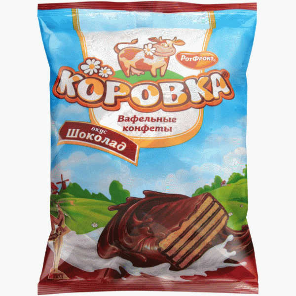 Конфеты Коровка вафельн. шоколадн. 250г - в магазине «Чижик»
