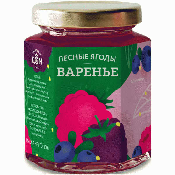 Варенье Медовый Дом Лесные ягоды 220г - в магазине «Чижик»