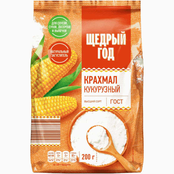Крахмал ЩЕДРЫЙ ГОД кукурузный 200г - в магазине «Чижик»
