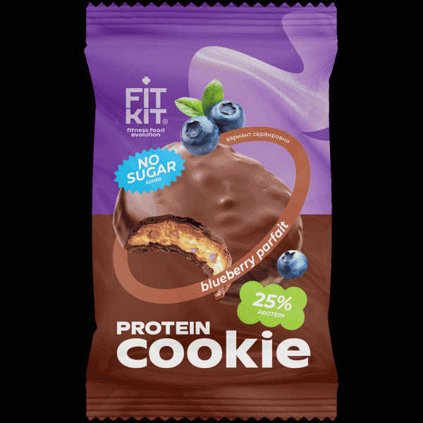 Десерт Fit Kit Куки Черничное парфе глазир. 40г - в магазине «Чижик»