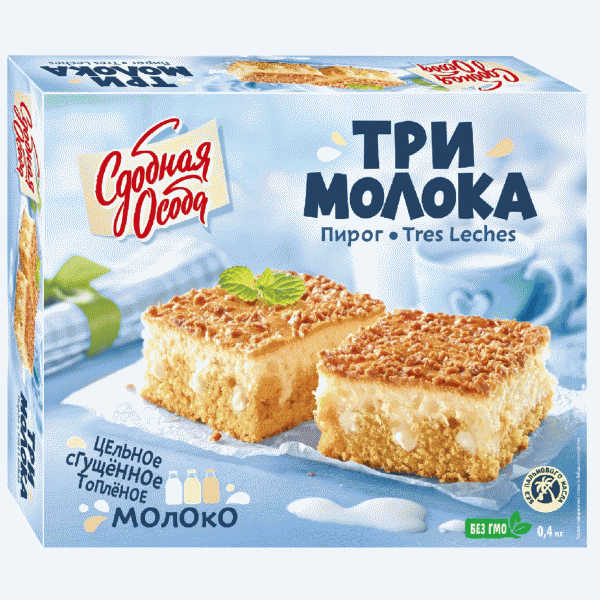 Пирог Сдобная Особа Три молока 400г - в магазине «Чижик»