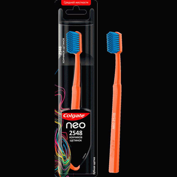 Зубная щетка Colgate Neo 2548 Кончиков щетинок средней жесткости - в магазине «Чижик»