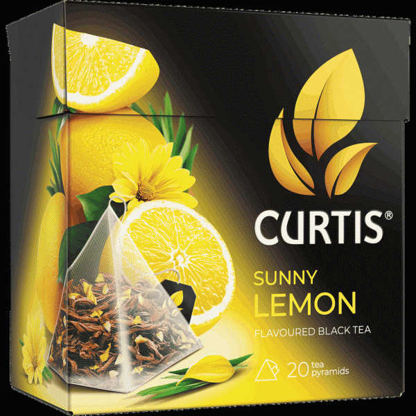 Чай Curtis Sunny Lemon чёрный в пирамидках 20х1.47г - в магазине «Чижик»