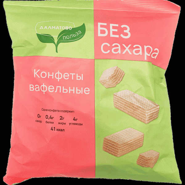 Вафли Далматово Польза без сахара 170г - в магазине «Чижик»
