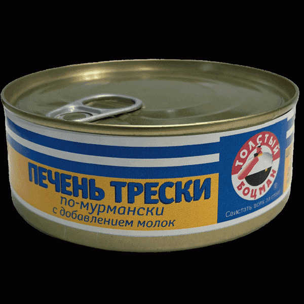 Печень трески Толстый Боцман По-мурмански с доб. молок 240г - в магазине «Чижик»