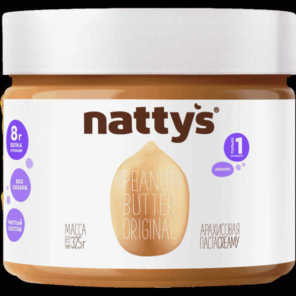 Паста Nattys Original арахисовая 325г - в магазине «Чижик»