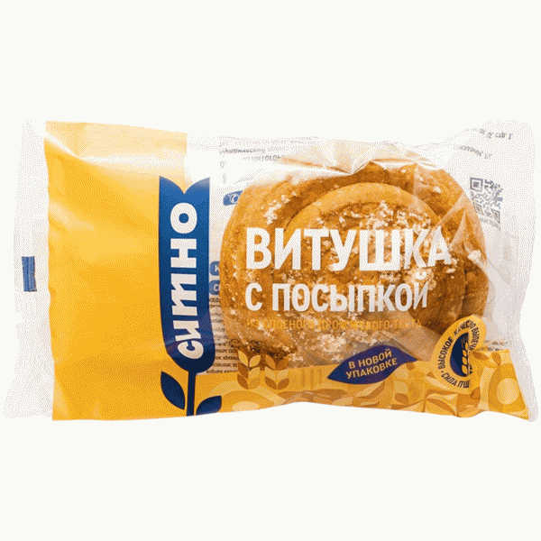Булочка Ситно Витушка с посыпкой слоеная 80г - в магазине «Чижик»