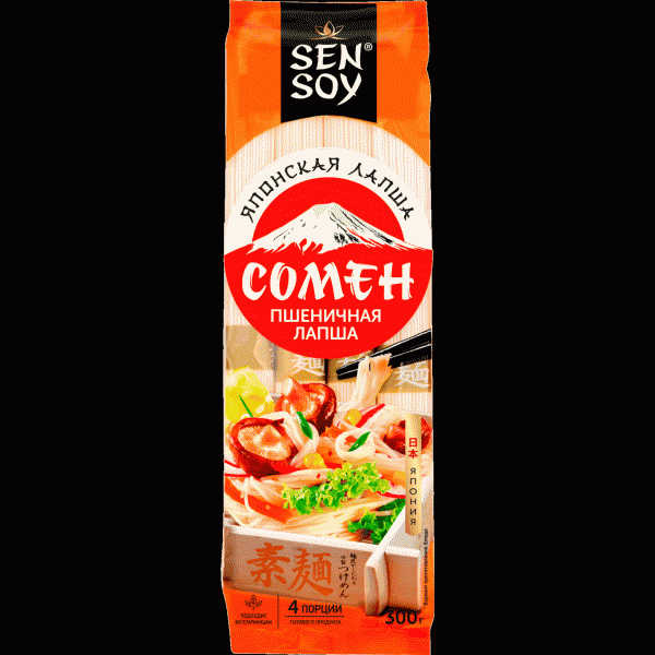 Лапша Sen Soy Somen пшеничная 300г - в магазине «Чижик»
