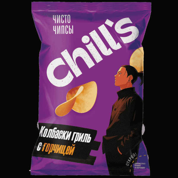 Чипсы Chill's Колбаски гриль с горчицей из натурального картофеля 110г - в магазине «Чижик»