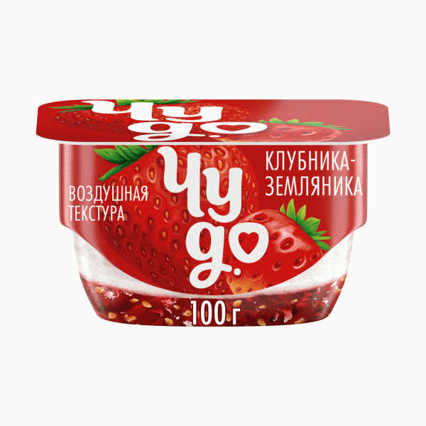 Творожок Чудо клубника-земляника 4% 100г - в магазине «Чижик»