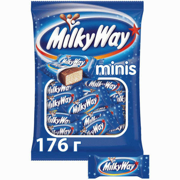 Батончики Milky Way Minis шоколадные с суфле 176г - в магазине «Чижик»
