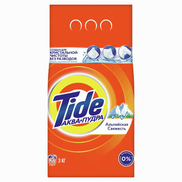 Стир. порошок авт. Tide Альпийская свежесть 3 кг 20 стир. - в магазине «Чижик»
