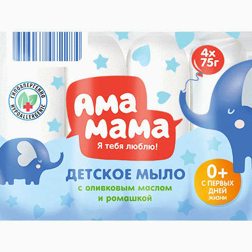 Детское мыло АМА МАМА 4Х75г - в магазине «Чижик»