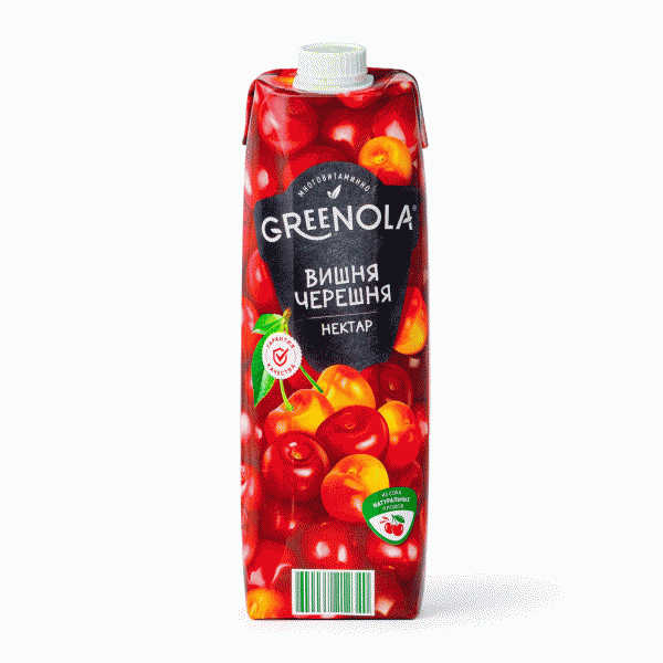 Нектар GREENOLA вишня-черешня 0.95л - в магазине «Чижик»