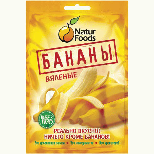 Бананы Natur foods вяленые 200г - в магазине «Чижик»