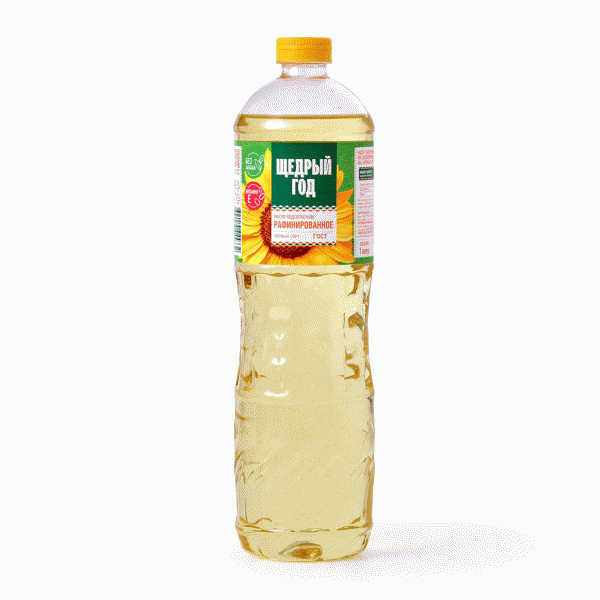 Масло ЩЕДРЫЙ ГОД подсолнечное рафинированное 1л - в магазине «Чижик»