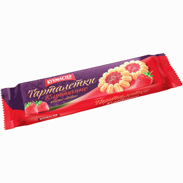 Печенье Кухмастер Клубничные тарталетки 240г - в магазине «Чижик»