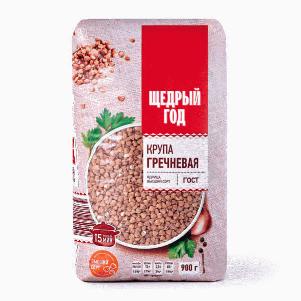Крупа ЩЕДРЫЙ ГОД гречневая 900г - в магазине «Чижик»