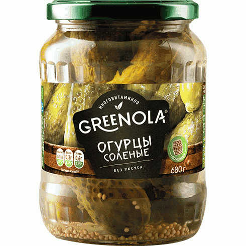 Огурцы GREENOLA по-домашнему соленые 680г - в магазине «Чижик»