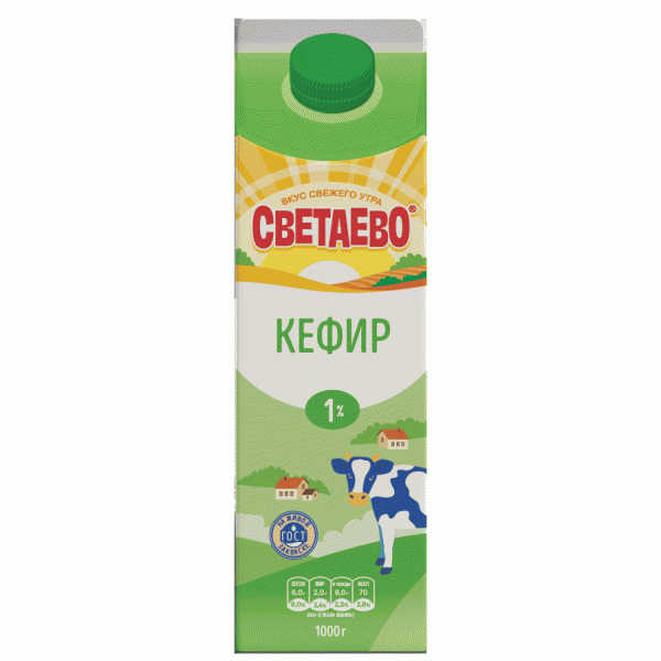 Кефир СВЕТАЕВО 1% 1л - в магазине «Чижик»