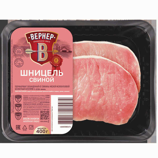 Шницель ВЕРНЕР свиной охл. 400г - в магазине «Чижик»