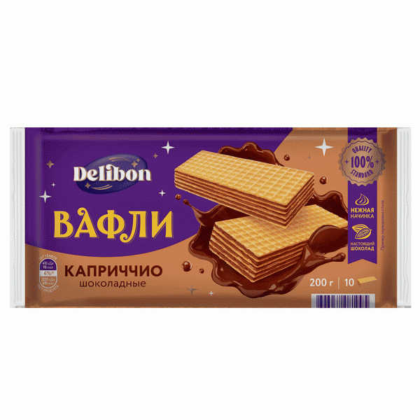 Вафли DELIBON Каприччио 10х20г - в магазине «Чижик»
