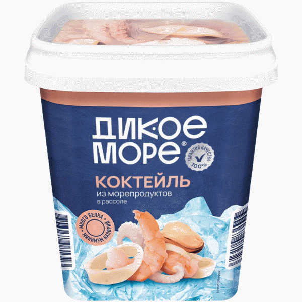 Коктейль ДИКОЕ МОРЕ из морепродуктов в рассоле 400г - в магазине «Чижик»
