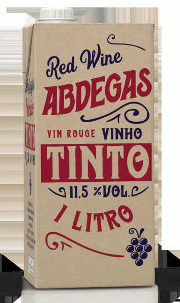 Вино ординарное сухое красное Abdegas Tinto 1л - в магазине «Чижик»