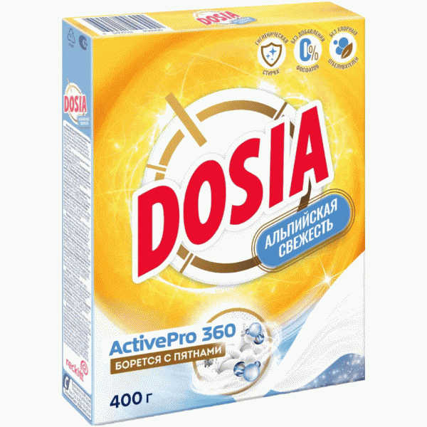 Порошок Dosia Optima Альпийская Свежесть для стирки 400г - в магазине «Чижик»