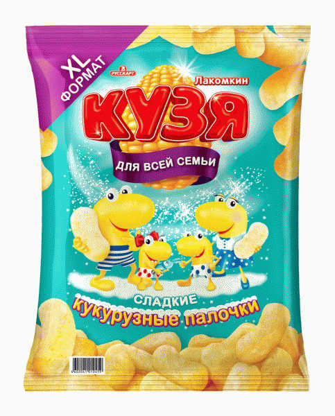 Палочки Кузя Лакомкин кукурузные с сахарной пудрой 190г - в магазине «Чижик»