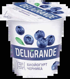 Биойогурт DELIGRANDE с черникой 2.8% 125г - в магазине «Чижик»