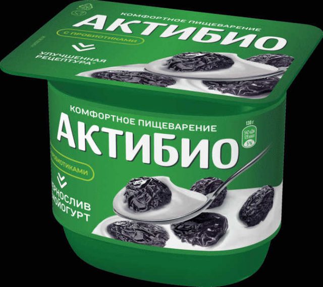 Биойогурт Актибио с черносливом обог. 2.9% 130г - в магазине «Чижик»