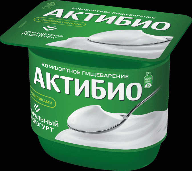 Биойогурт Актибио обогащен. бифидобак. 3.5% 130г - в магазине «Чижик»