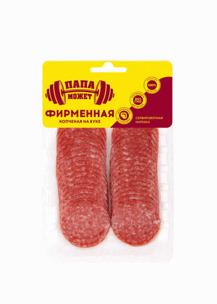 Колбаса Папа Может Фирменная Копченая На Буке с/к п/сух 150г - в магазине «Чижик»