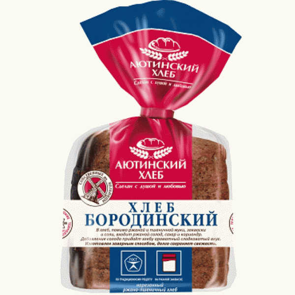 Хлеб Аютинский Бородинский ржано-пшен. нар. 330г - в магазине «Чижик»