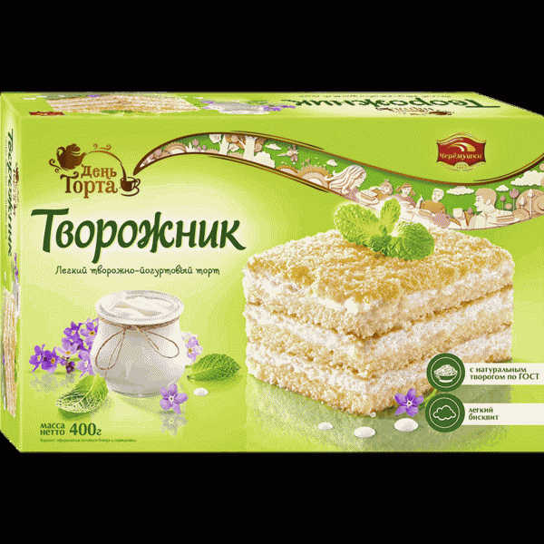 Торт Черемушки Творожник 400г - в магазине «Чижик»