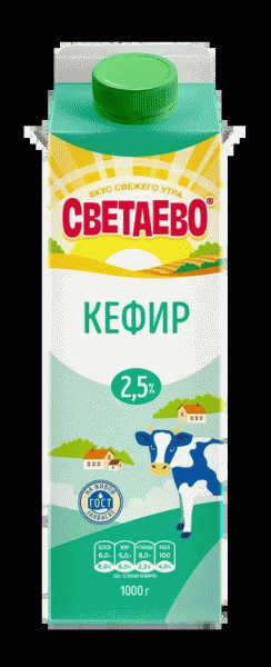 Кефир СВЕТАЕВО 2,5% 1л - в магазине «Чижик»