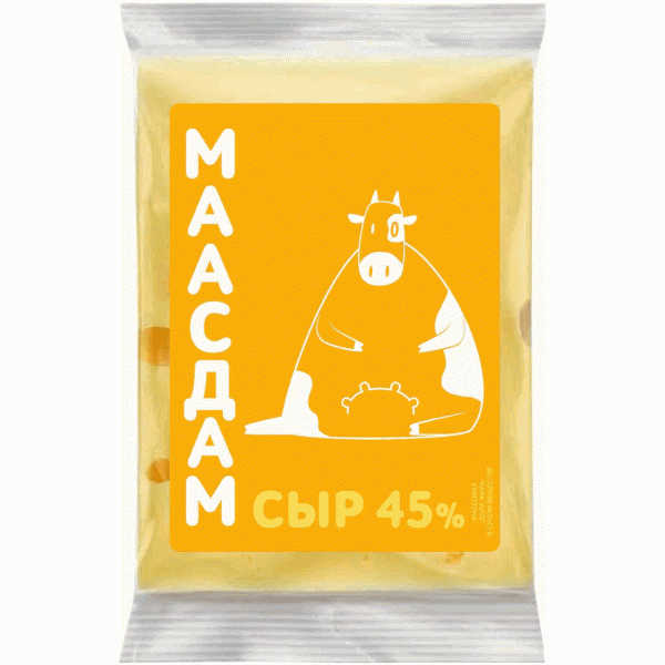 Сыр Маасдам 45% БЗМЖ кусок вес. - в магазине «Чижик»