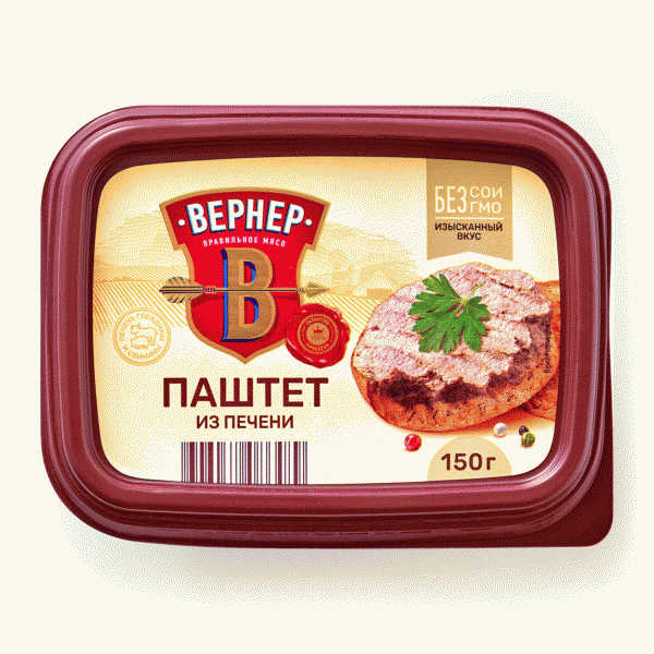 Паштет ВЕРНЕР Деревенский мясной 150г - в магазине «Чижик»