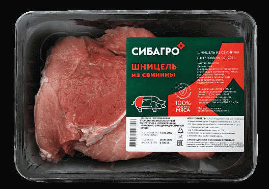 Шницель Сибагро свиной б/к кат. А 1кг - в магазине «Чижик»