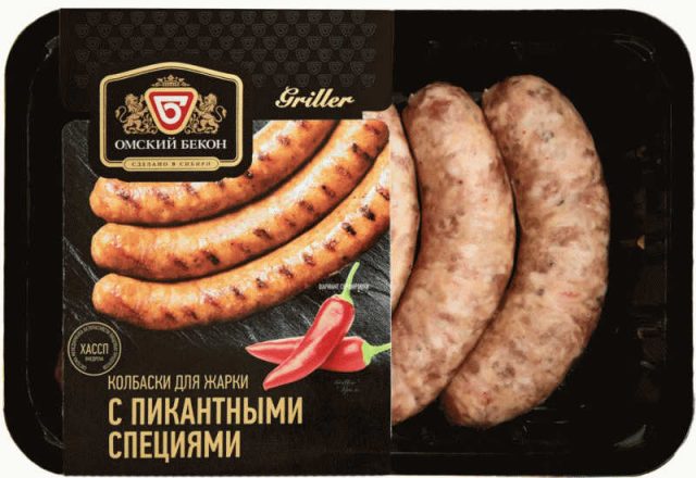 Колбаски Омский Бекон с для жарки кат. В охл. 400г - в магазине «Чижик»
