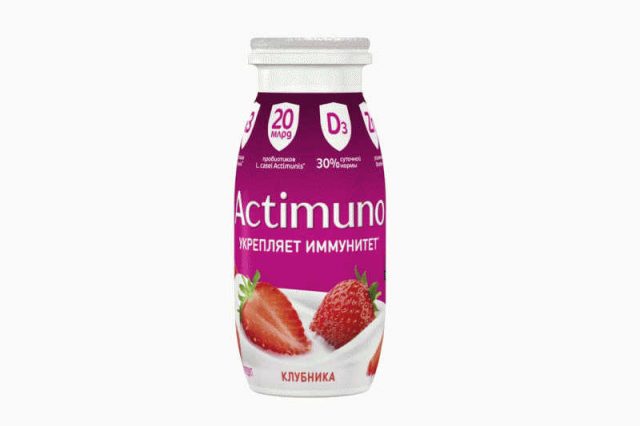Напиток Actimuno кисломолочный клуб/цинк 1,5% 95 г - в магазине «Чижик»